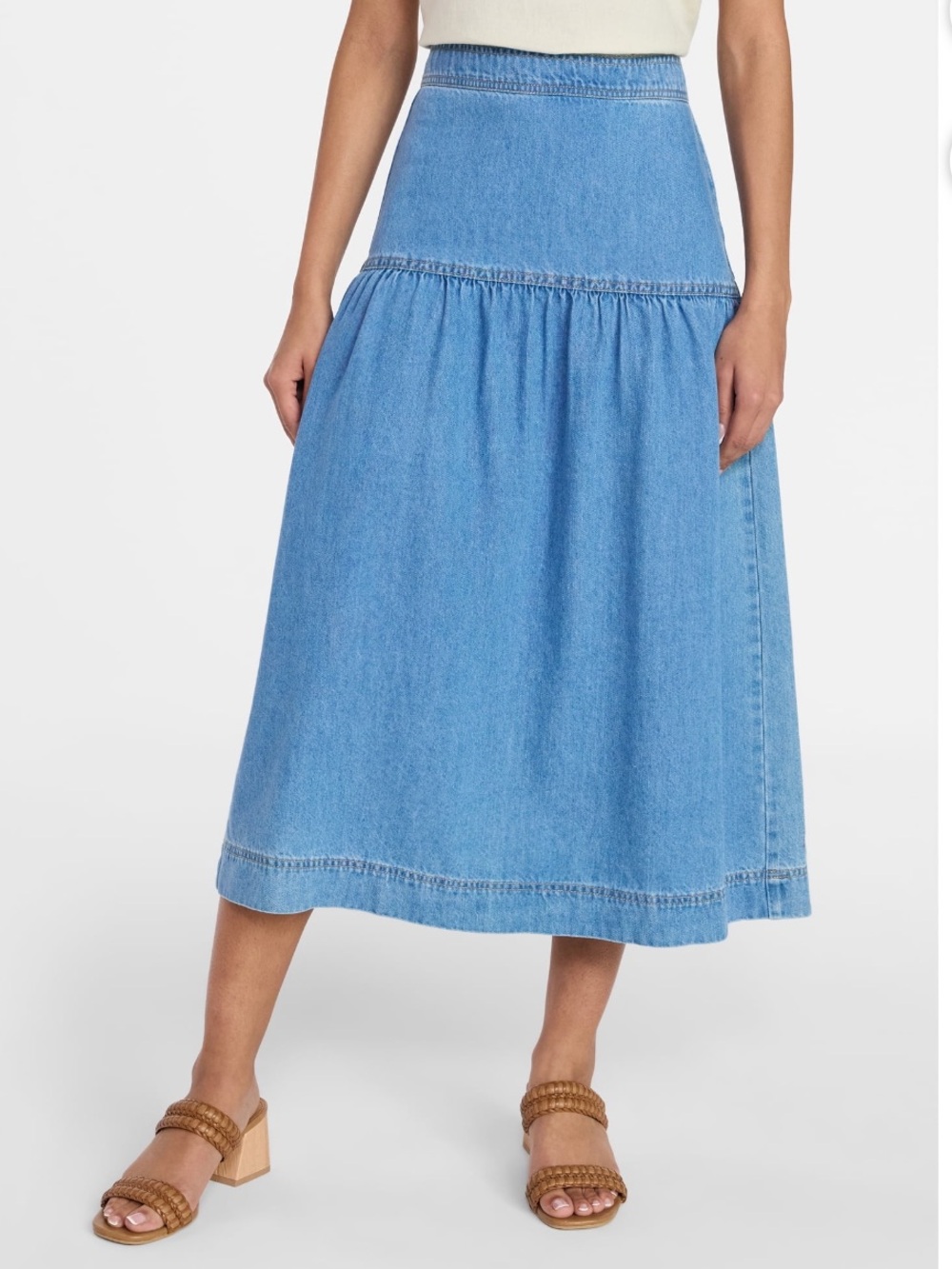 Time and Tru MIDI Denim Skirt - Size 10